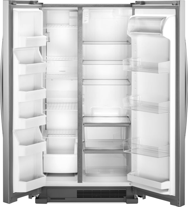 Réfrigérateur côte-à-côte de 36 po Whirlpool® de 25.1 pi³ - Acier inoxydable monochromatique-3