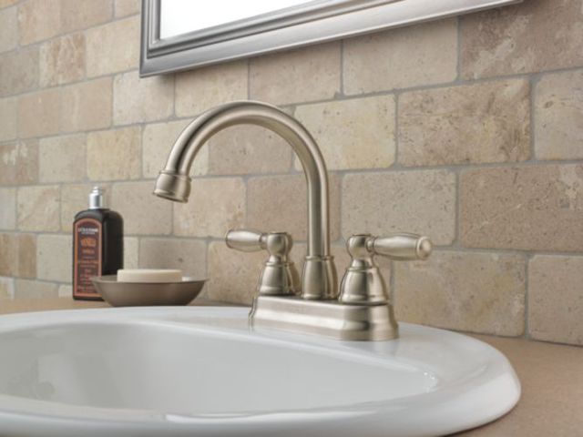 Peerless Claymore™ Brushed Nickel 2-Handle Bathroom Faucet-1