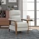 BarcaLounger® Ashland Corbett Chromium Leather Manual Recliner-2