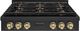 ZLINE Paramount Series 36" Black Stainless Steel Gas Rangetop with Champagne Bronze Accents-0