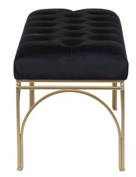 Deco Marche Black/Gold 39" Bench-1