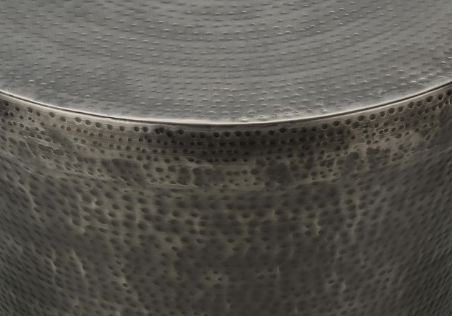 Monarch Specialties Inc. Silver Grey Iron Cone Drum Table-3