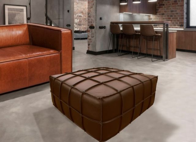 Mazin Furniture Bahia Chocolate Brown Ottoman-3