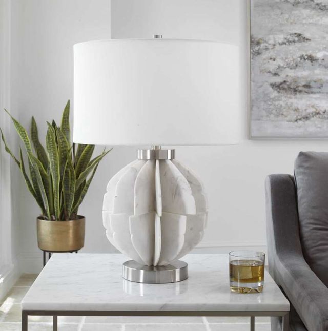 Uttermost® Repetition White Table Lamp-1