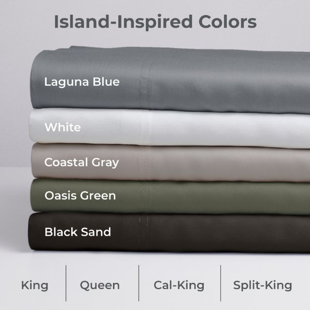 Cariloha Retreat 4-Piece Oasis Green Lyocell King Sheet Set-4