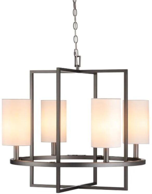 Crestview Collection Fields Silver 4-Light Chandelier-2