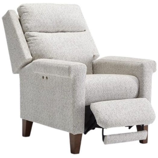 Best® Home Furnishings Customizable Prima Power High Leg Recliner with Tilt Headrest and Honey Birch Legs-1