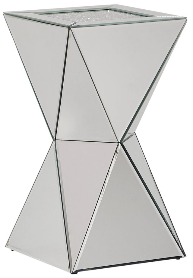 Signature Design by Ashley® Gillrock Mirror Glass Top Accent Table with Silver Base-0