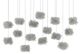 Currey & Company Birds Nest Painted Silver/Clear Rectangular 15-Light Multi-Drop Pendant-1