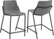 Coaster® Earnest 2-Piece Grey/Black Counter Stools-0