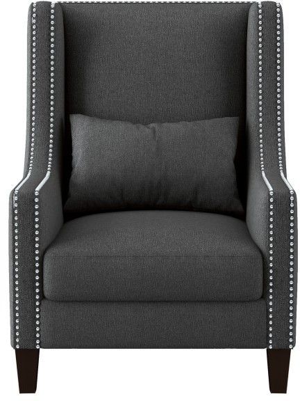 Mazin Furniture Keller Dark Gray Accent Chair-0