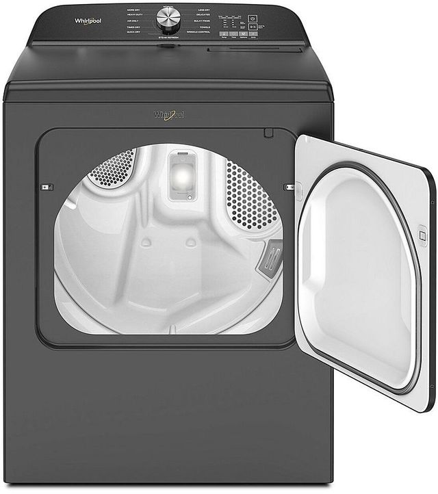Whirlpool® 7.0 Cu. Ft. Volcano Black Front Load Gas Dryer with Moisture Sensor-1