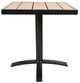 CabanaCoast® Customizable Bay Aluminum/Wood Square Outdoor Dining Table-3