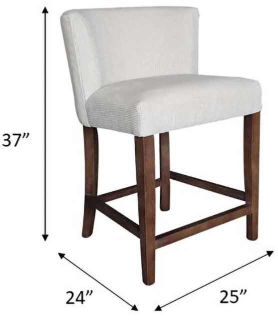 Nest Home Collections Weston Channel Ivory/Gray Wash Counter Stool-2