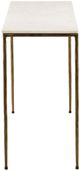 Dovetail Furniture Perujia Antique Brass/White Marble Console Table-2