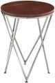 Bassett Mirror Thiago Chrome/Red Marble Accent Table-0