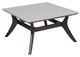 Armen Living Brighton 4-Piece Dark Eucalyptus/Grey/White Outdoor Patio Seating Set-2