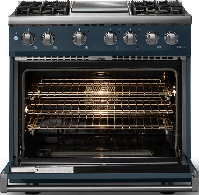 Viking® 5 Series 36" Squall Pro Style Dual Fuel (NG) Range with Polished Chrome Trim-1