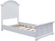 American Woodcrafters Heritage Coast Coastal White Twin Panel Bed-0