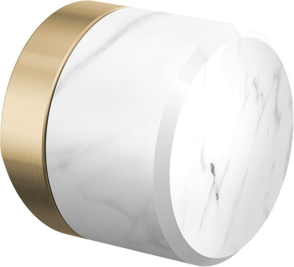 Brizo Odin® Brilliance® Luxe Gold® Kitchen Faucet White Marble Knob Handle Kit-0
