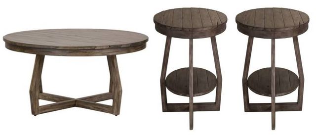 Liberty Furniture Hayden Way 3-Piece Gray Wash Table Set (1 Cocktail 2 End Tables)-0
