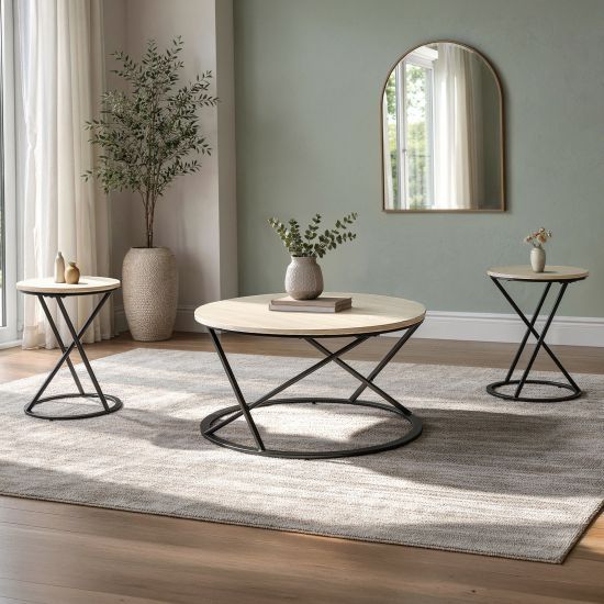 New Classic® Home Furnishings Emery 3-Piece White Occasional Table Set-1