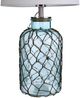 StyleCraft Montego Bay Blue Seeded Glass Lamp-2