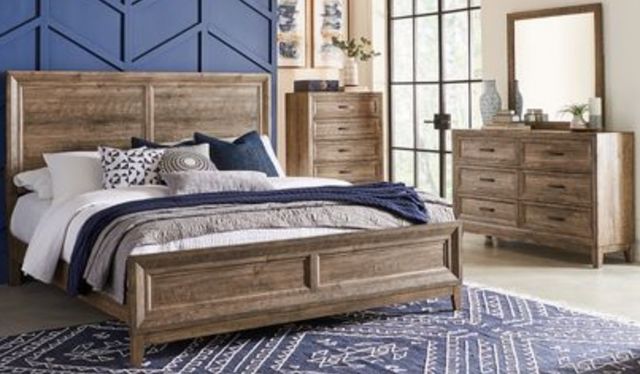 Liberty Furniture Ridgecrest 4-Piece Cobblestone King Panel Bedroom Set-0