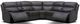 Liberty Furniture Bentley 6-Piece Graphite Gray Leather Dual Zero Gravity Power Reclining Sectional-1