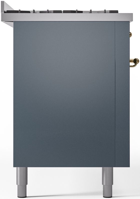Ilve® Nostalgie II Series 60" Blue Grey Pro Style Dual Fuel Range-2
