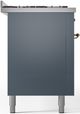 Ilve® Nostalgie II Series 60" Blue Grey Pro Style Dual Fuel Range-2