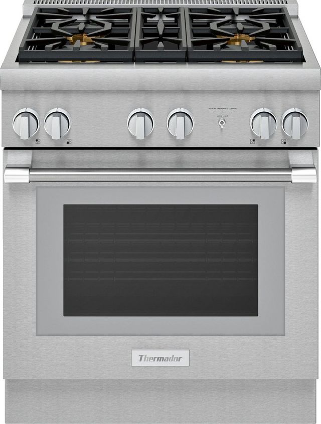 Thermador® Pro Harmony® 30" Stainless Steel Freestanding Dual Fuel Natural Gas Range
