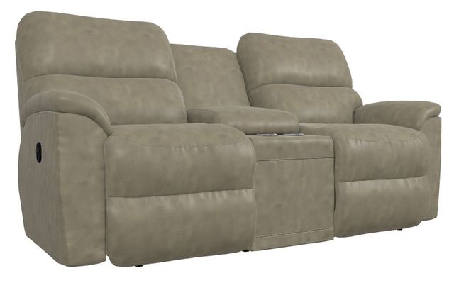 La-Z-Boy® Brooks Charcoal Manual Reclining Loveseat with Console-0