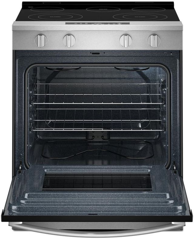 Whirlpool® 30'' Stainless Steel Smart Slide-In Electric Range with No Preheat Mode and Slow Cook-1