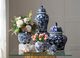 A & B Home Aline Blue/White Ginger Jar-4