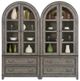 Liberty Furniture River Place 2-Piece Riverstone Gray/Tobacco Bunching Curio Set-0