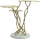 A & B Home White Marble Base With Three-Tiered Gold End Table-1