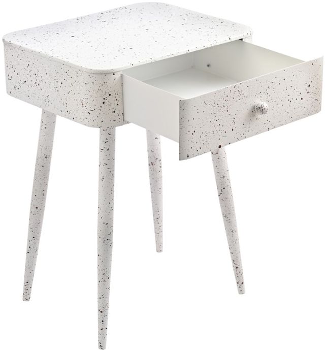 Meridian Furniture Rylan White 1-Drawer Nightstand-2