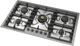 Ilve Nostalgie II 36” Stainless Steel Gas Cooktop with 5 Black Brass Burners-2