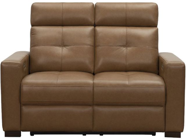 BarcaLounger® Cara Florida Saddle Leather Power Reclining Loveseat-3
