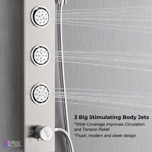 Forno Acqua AcquaSPA Stainless Steel Retrofit Shower System 1.8 GPM-4