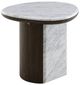 ACME Furniture Haidar Brown/Natural Marble End Table-0