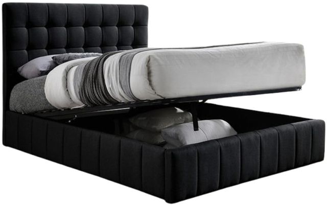 IFDC Black King Platform Lift Storage Bed-0