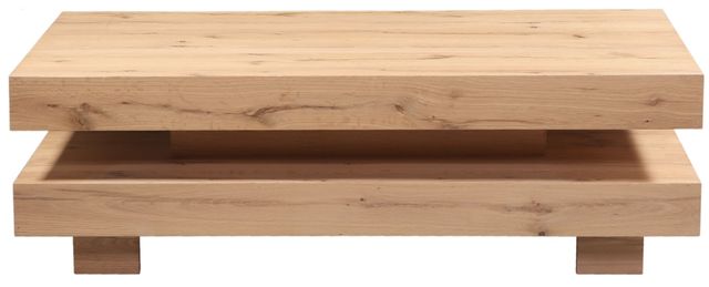 Home Trends & Design Flagstaff Natural Distressed Oak Coffee Table-1