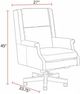 Parker House® Recy Renaissance Cayanne Leather Desk Chair-4