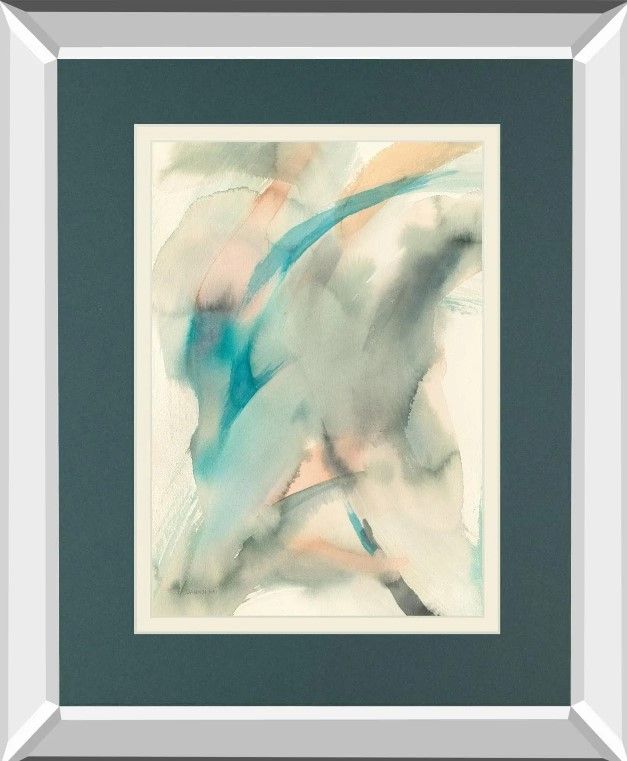 Classy Art In Motion I By Danhui Nai Mirror Framed Wall Art-1