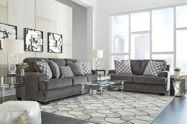 Benchcraft® Locklin 2-Piece Carbon Living Room Seating Set-3