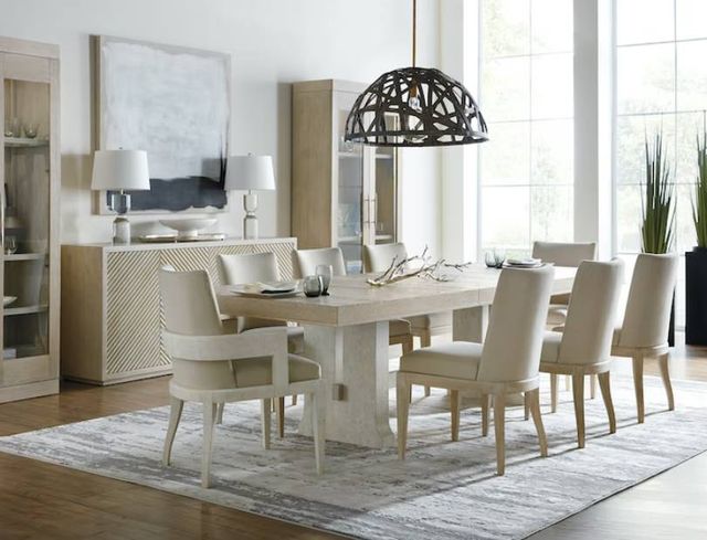 Hooker® Furniture Affinity Greige Sand Blasted/Kurtz Linen Dining Side Chair-1