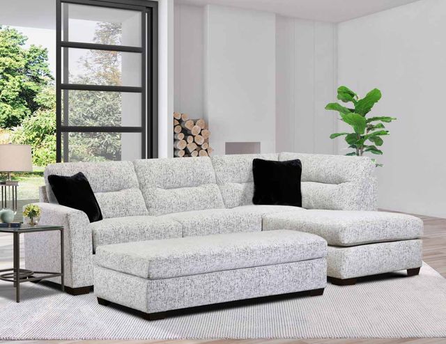 Peak Living Black/White Ottoman-1