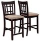 Coaster® Lavon 2-Piece Lattice Back Tan Espresso Counter Chairs-0